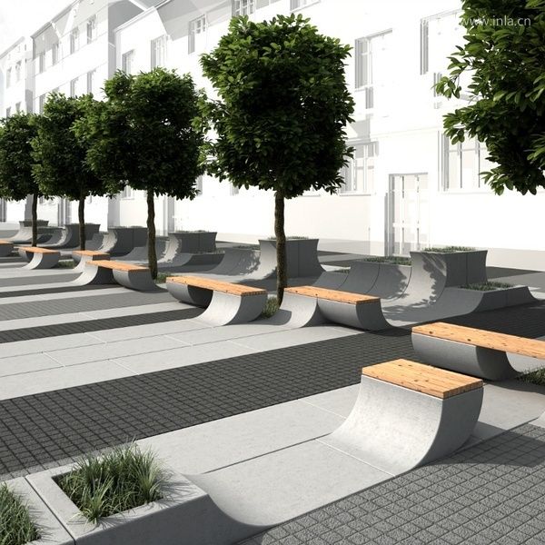 創(chuàng)意座椅樹池設(shè)計(jì)意向圖 景觀前線 訪問(wèn)www.inla.cn下載高清